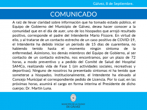 COMUNICADO OFICIAL