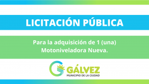 Llamado a licitación Pública para la Adquisición de 1 Motoniveladora Nueva