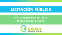 Llamado a licitación Pública para la Adquisición de 1 Motoniveladora Nueva